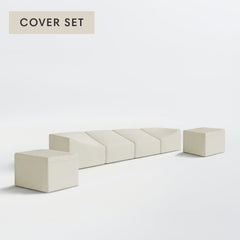All-Season Outdoor Protective Cover Set for Washable 4-Seater Sofa + Armchair Set