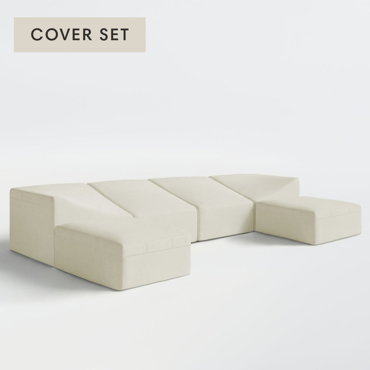All-Season Outdoor Protective Cover Set for Washable 4-Seater U-Sectional