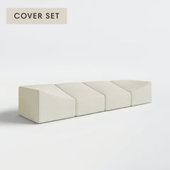 All-Season Outdoor Protective Cover Set for Washable 4-Seater