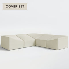 All-Season Outdoor Protective Cover Set for Washable 5-Seater Corner Sectional