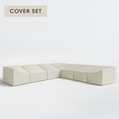 All-Season Outdoor Protective Cover Set for Washable 7-Seater Corner Sectional