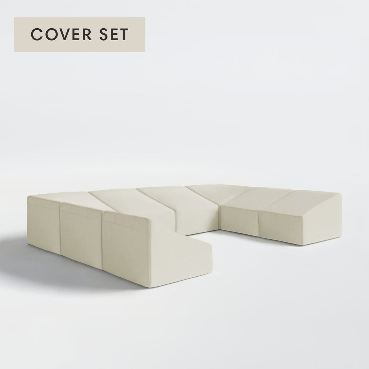 All-Season Outdoor Protective Cover Set for Washable 8-Seater Open-Ends U-Sectional