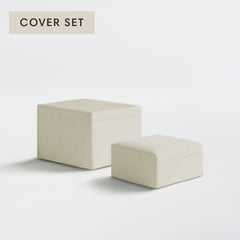 All-Season Outdoor Protective Cover Set for Washable Armchair & Ottoman